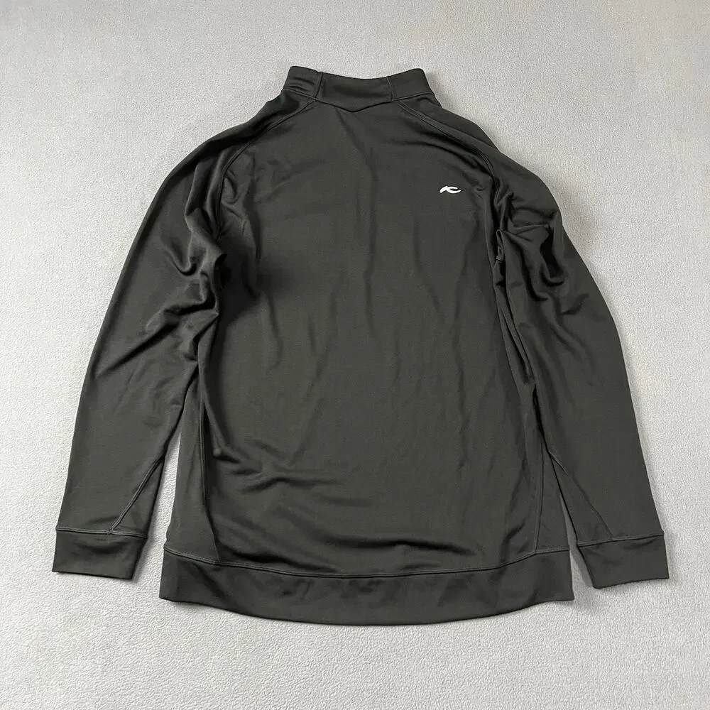 KJUS Sweater Mens XL Black Keano Half Zip Performance Golf Toyota Stretch
